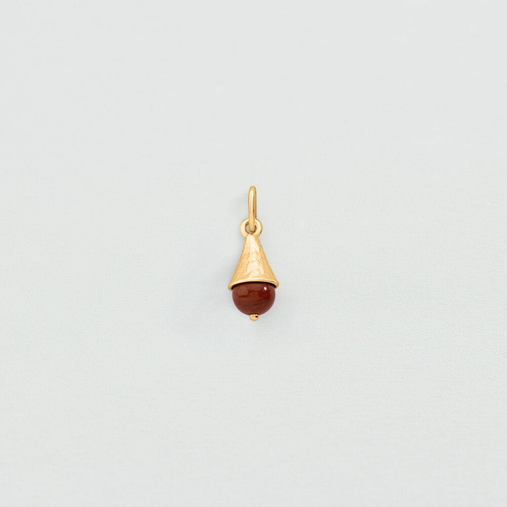 Colgante GOTA DE PIEDRA NATURAL TALISMANS - Rojo / Oro - Talismans  | Agatha