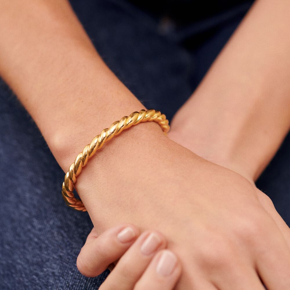 Pulsera rígida TORSADES - Dorado - Outlet  | Agatha