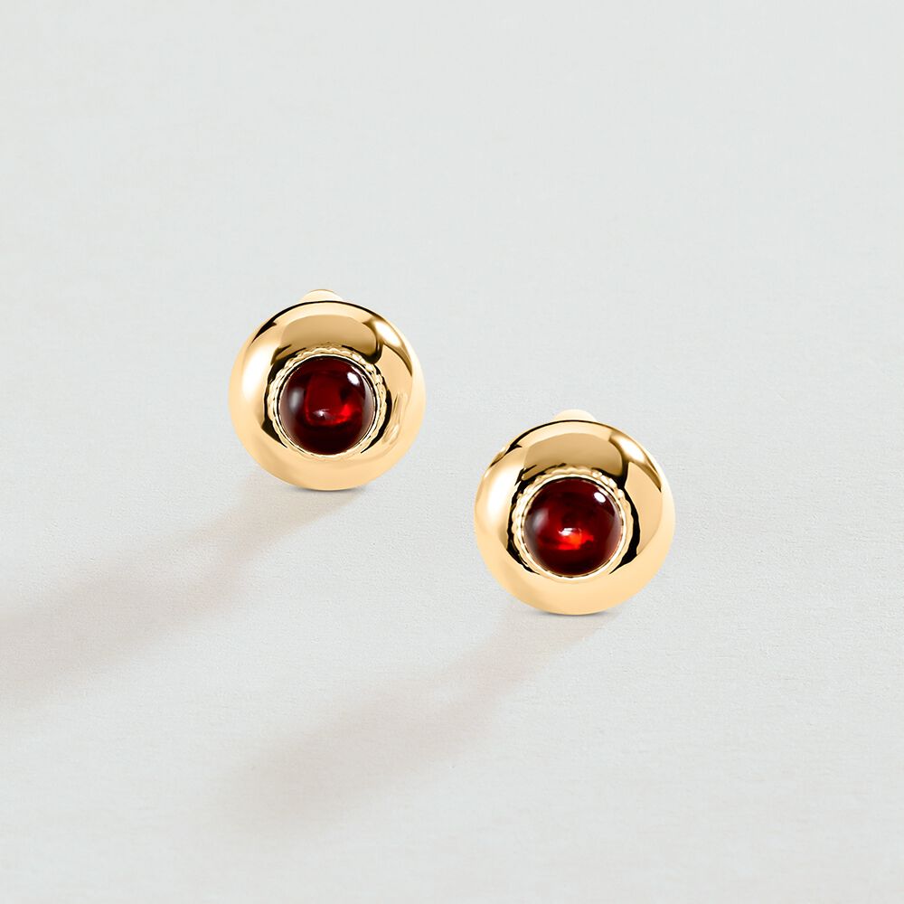 Pendientes de clip N-13 - Rojo / Oro - Pendientes de clip  | Agatha
