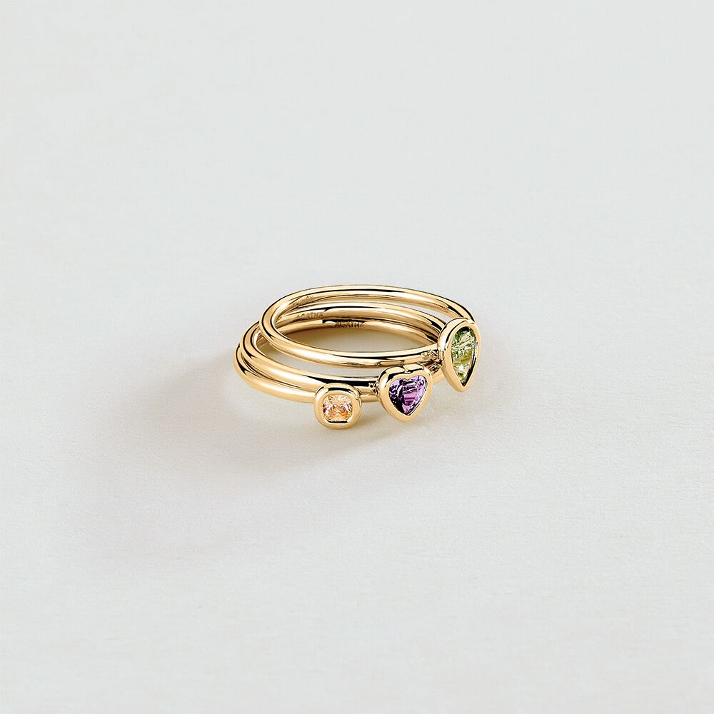 Anillo fino CANDY - Multicolor / Oro - Anillos de fantasía  | Agatha