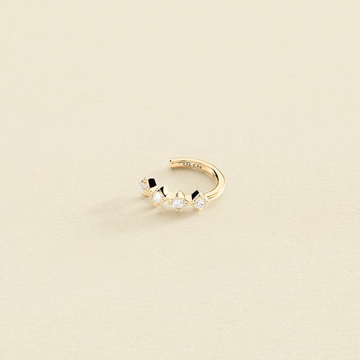 Ear cuff OFEE - Cristal / Dorado - Piercings  | Agatha