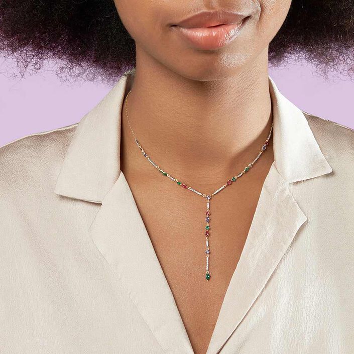 Collar midi ASTRE - Multicolor / Oro - Collares  | Agatha