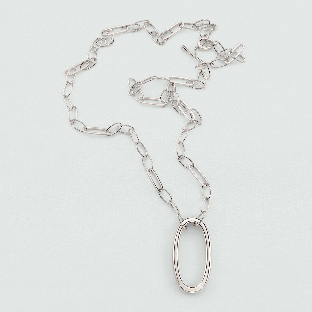 Collar largo CHAIN - Plateado - Collar de fantasía  | Agatha