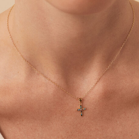 Collar corto COLCRUZ - Multicolor / Oro - Collares  | Agatha