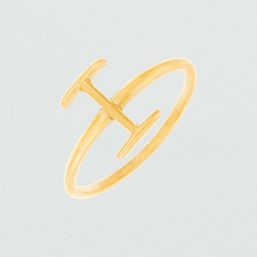 Anillo fino LETTRE I - Dorado - Anillos  | Agatha