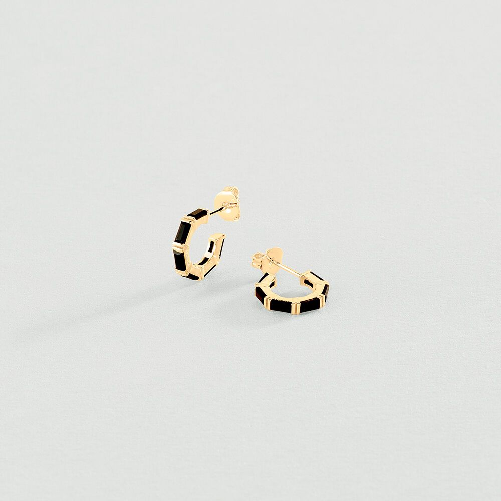 Criollas LUCILLE - Negro / Oro - Pendientes  | Agatha
