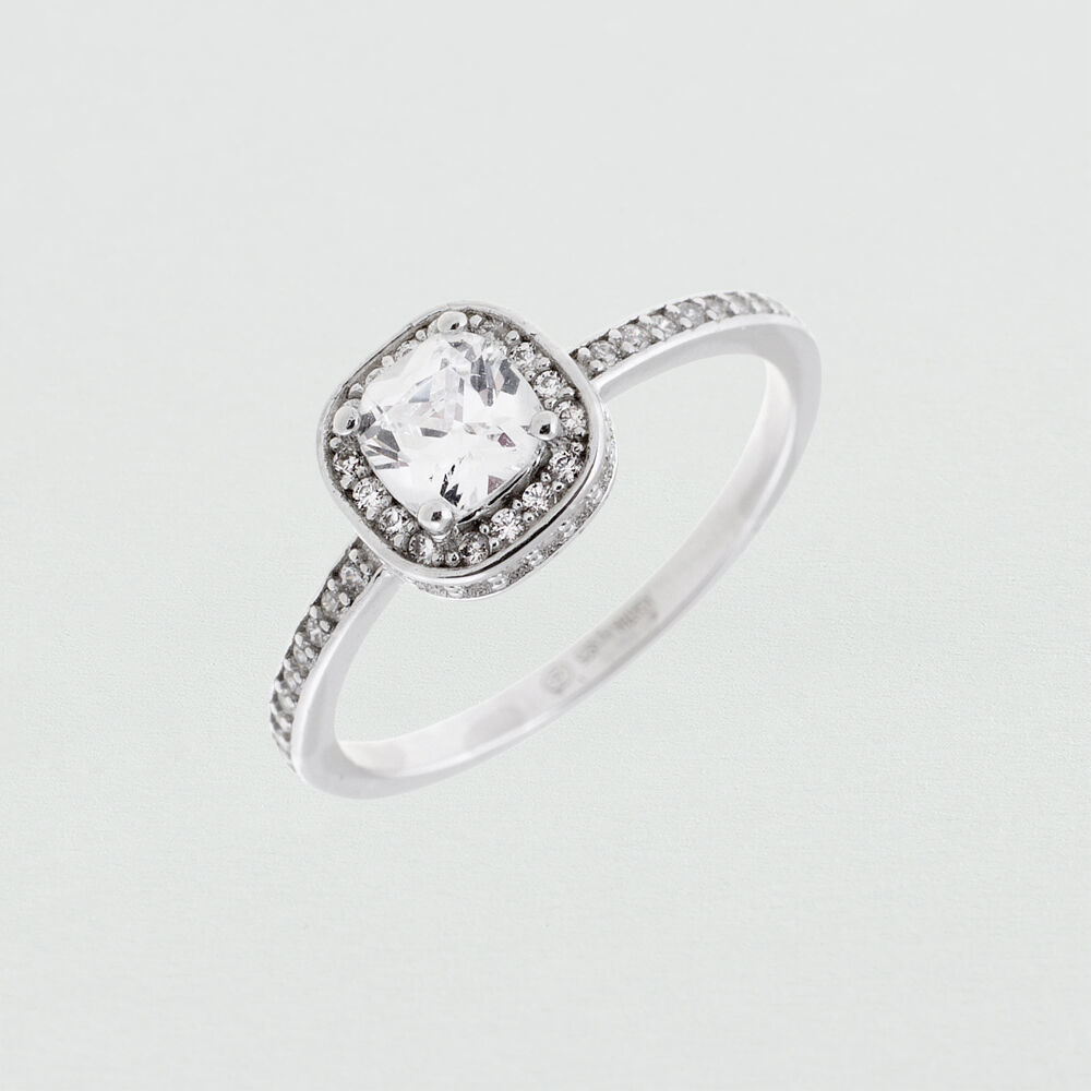 Anillo fino CATALINA - Cristal / Plateado - Anillos  | Agatha