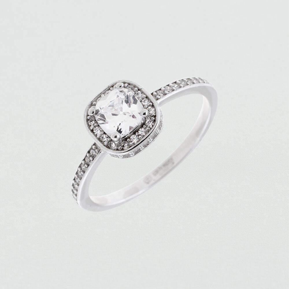 Anillo fino CATALINA - Cristal / Plateado - Anillos  | Agatha