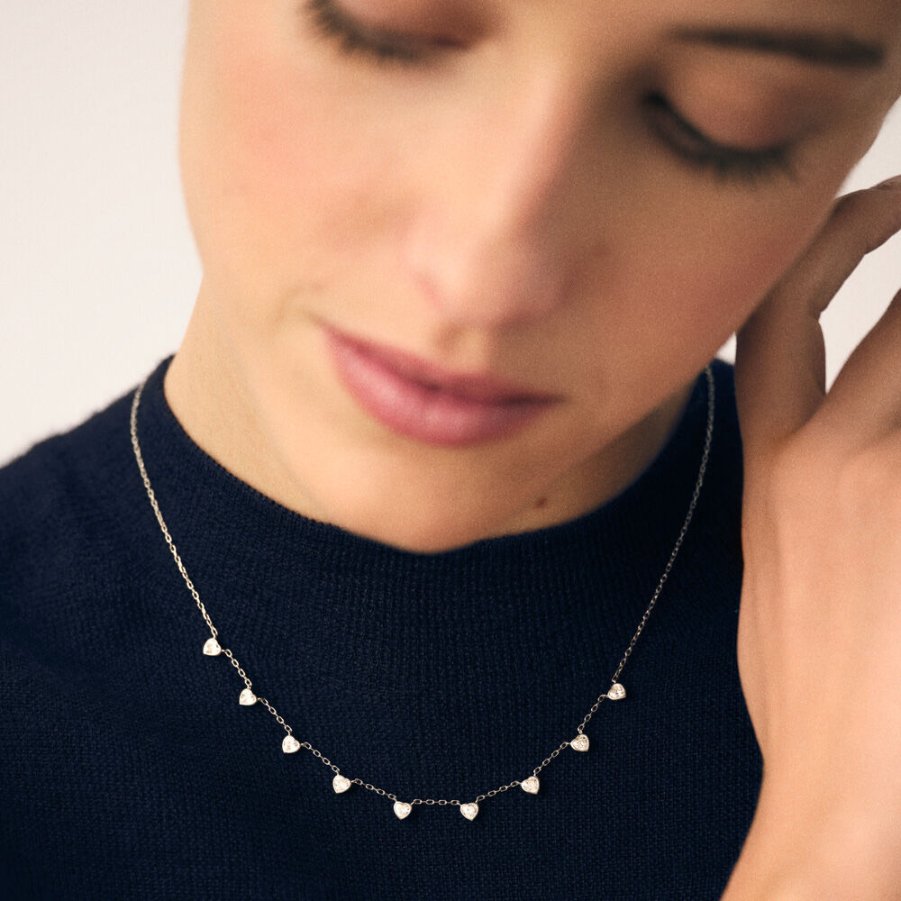 Collar corto ADOREE - Cristal / Plateado - Collar corto  | Agatha