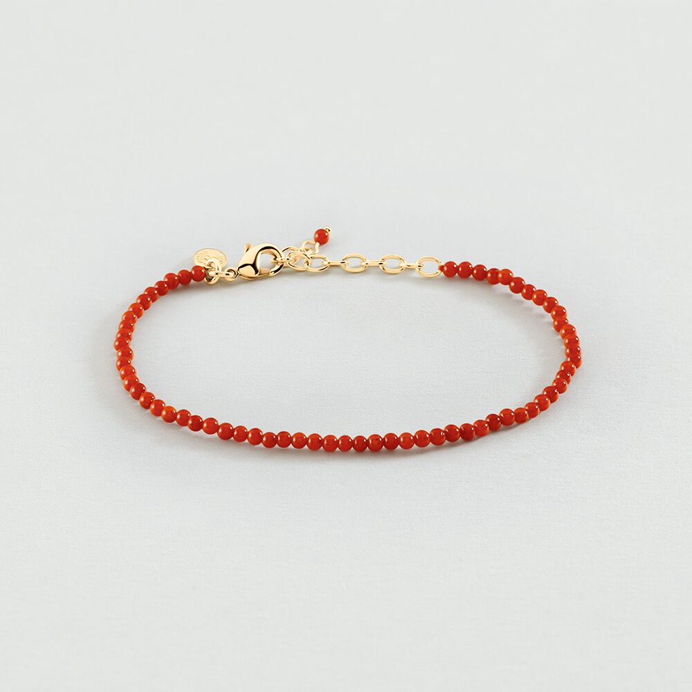 Pulsera de cadena PIEDRAS NATURALES - Coral - Pulsera de cadena  | Agatha
