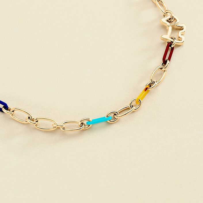Collar midi CHIEN - Multicolor / Oro - Collares  | Agatha