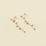 Pendientes largos NEITH - Verde / Dorado - Pendientes  | Agatha