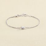 Pulsera de cadena IMPERIAL - Cristal / Plateado - Pulseras  | Agatha