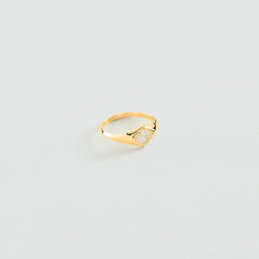 Anillo fino LUCKY - Cristal / Dorado - Anillos  | Agatha