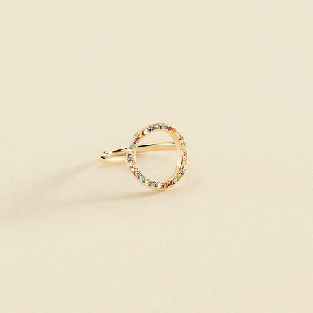 Anillo fino RAINBOW - Multicolor / Oro - Anillos  | Agatha