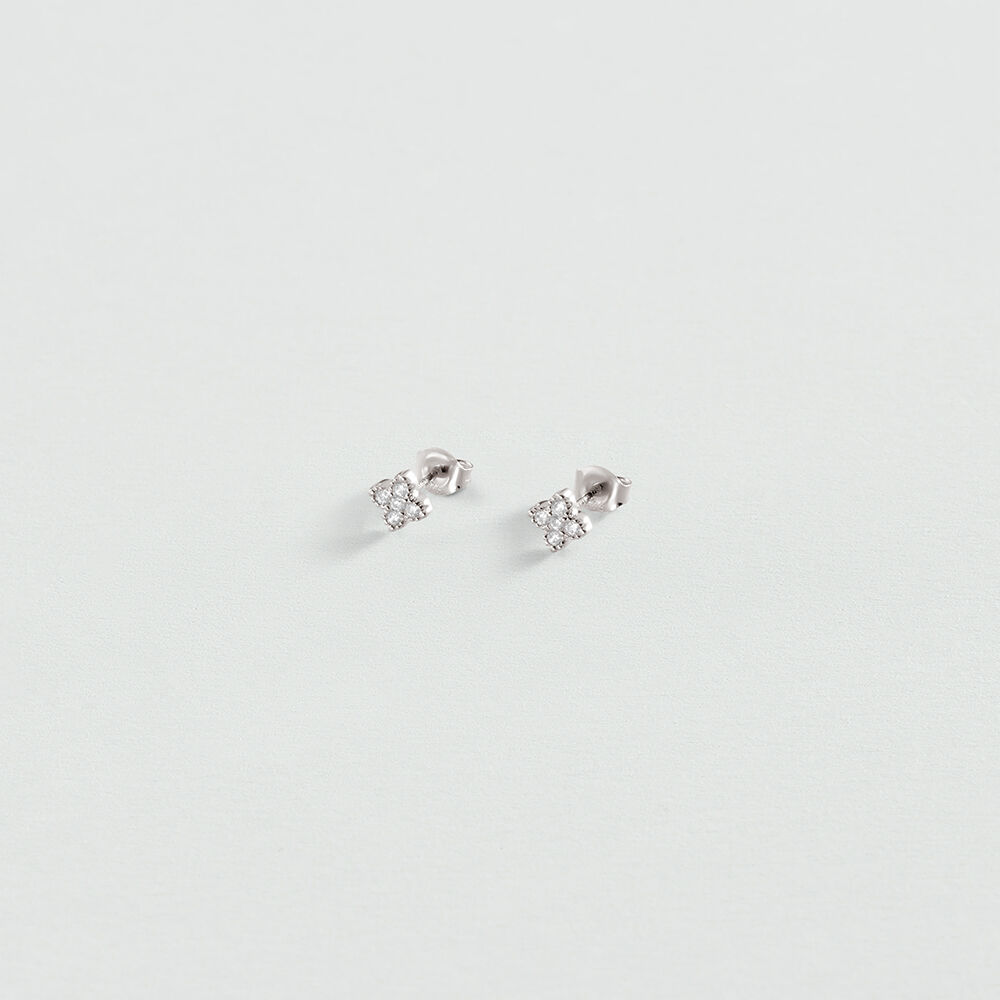 Pendientes cortos BELOVED - Cristal / Plateado - Pendientes cortos  | Agatha