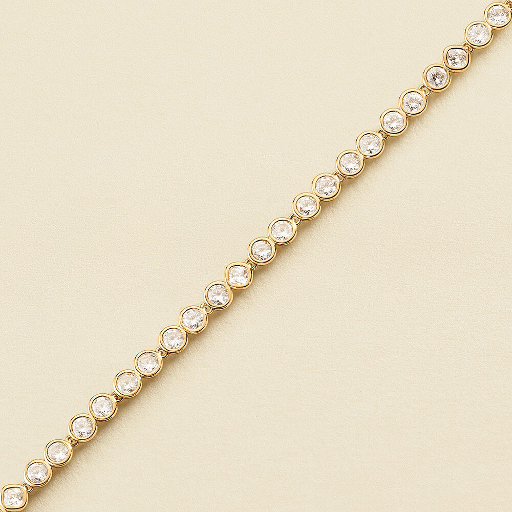 Pulsera de cadena ADAMAS - Cristal / Dorado - Pulsera de cadena  | Agatha