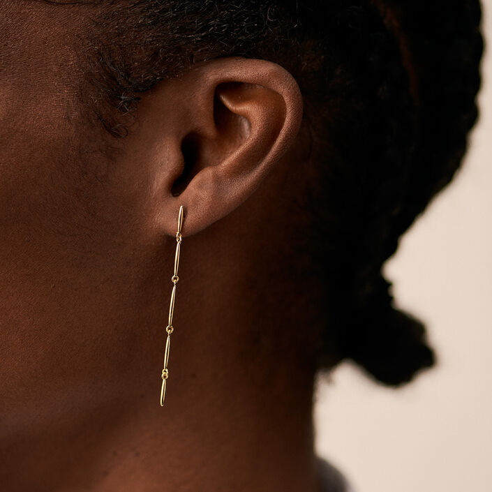 Pendientes largos RADIEUX - Dorado - Pendientes  | Agatha