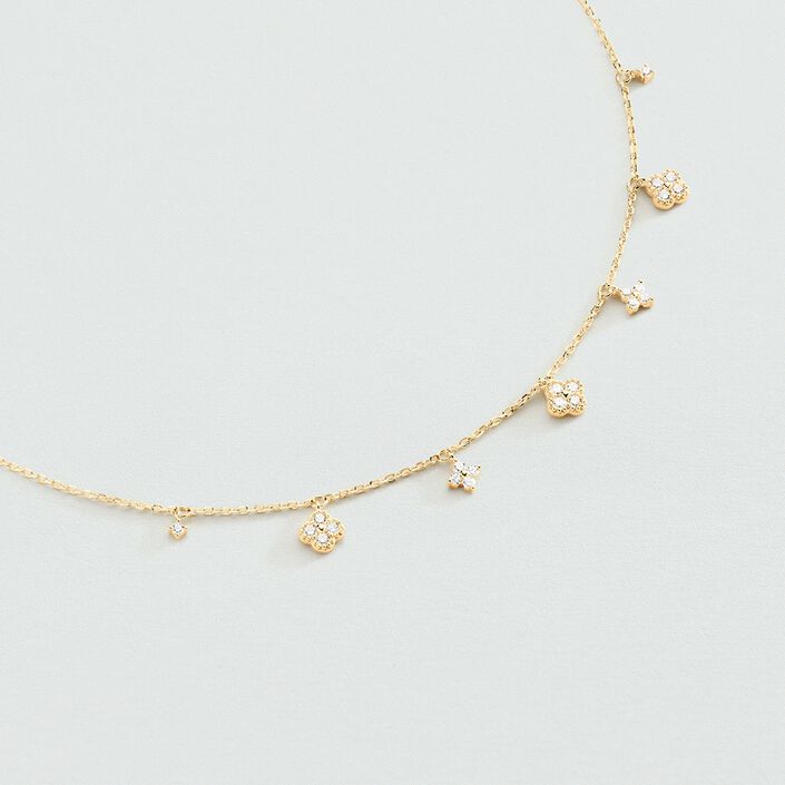 Collar corto BELOVED - Cristal / Oro - Collares  | Agatha