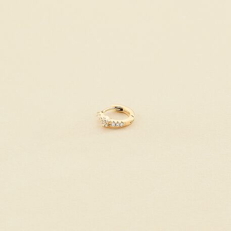 Piercing criolla DIAMFLOR - Cristal / Dorado - Piercings  | Agatha
