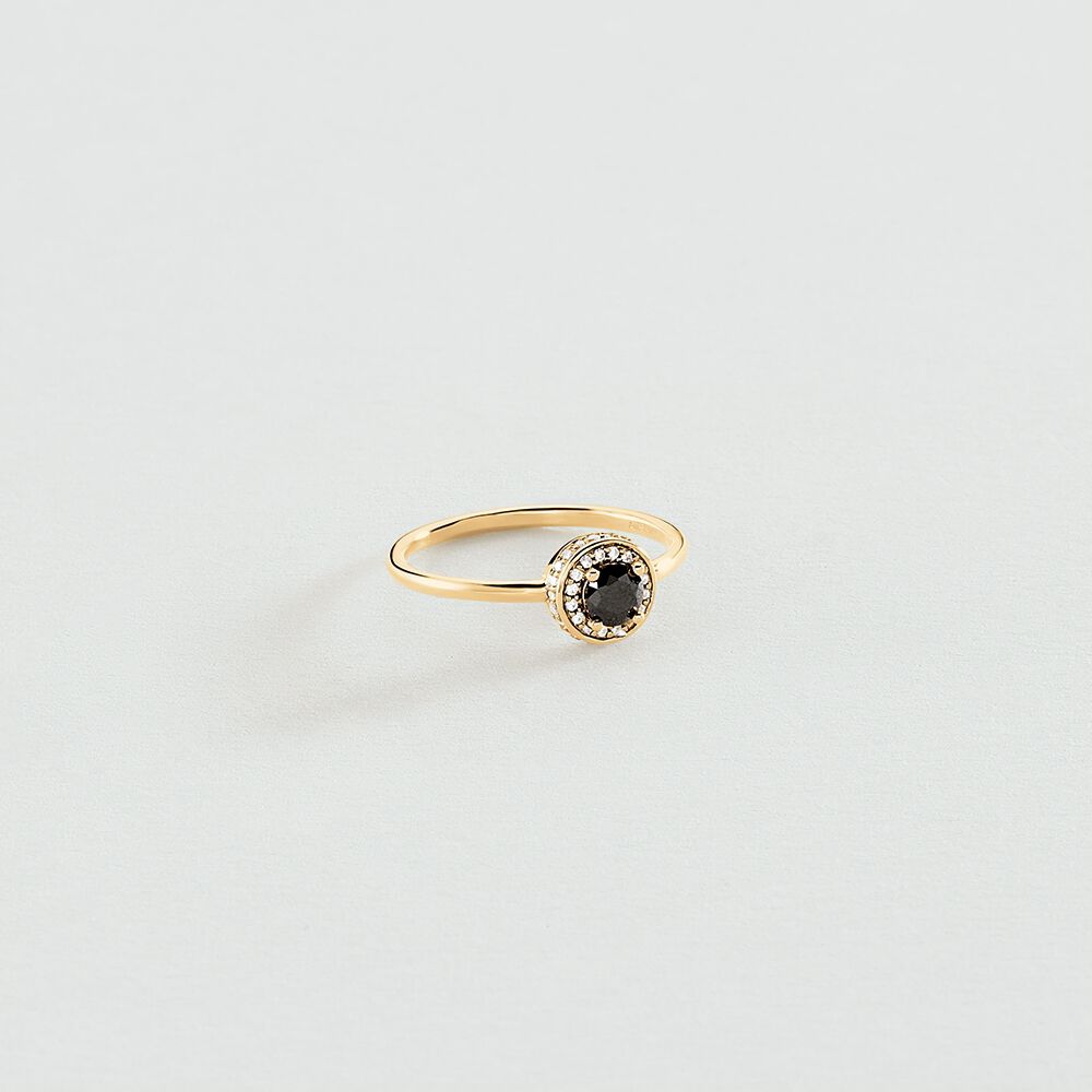 Anillo fino IMPERIAL - Negro / Oro - Anillos  | Agatha