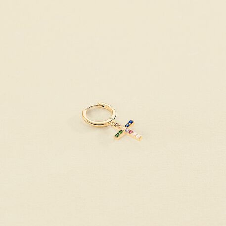 Piercing criolla CROSS - Multicolor / Oro - Piercings  | Agatha