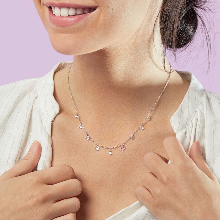 Collar corto PETILLE - Cristal / Plateado - Collares  | Agatha