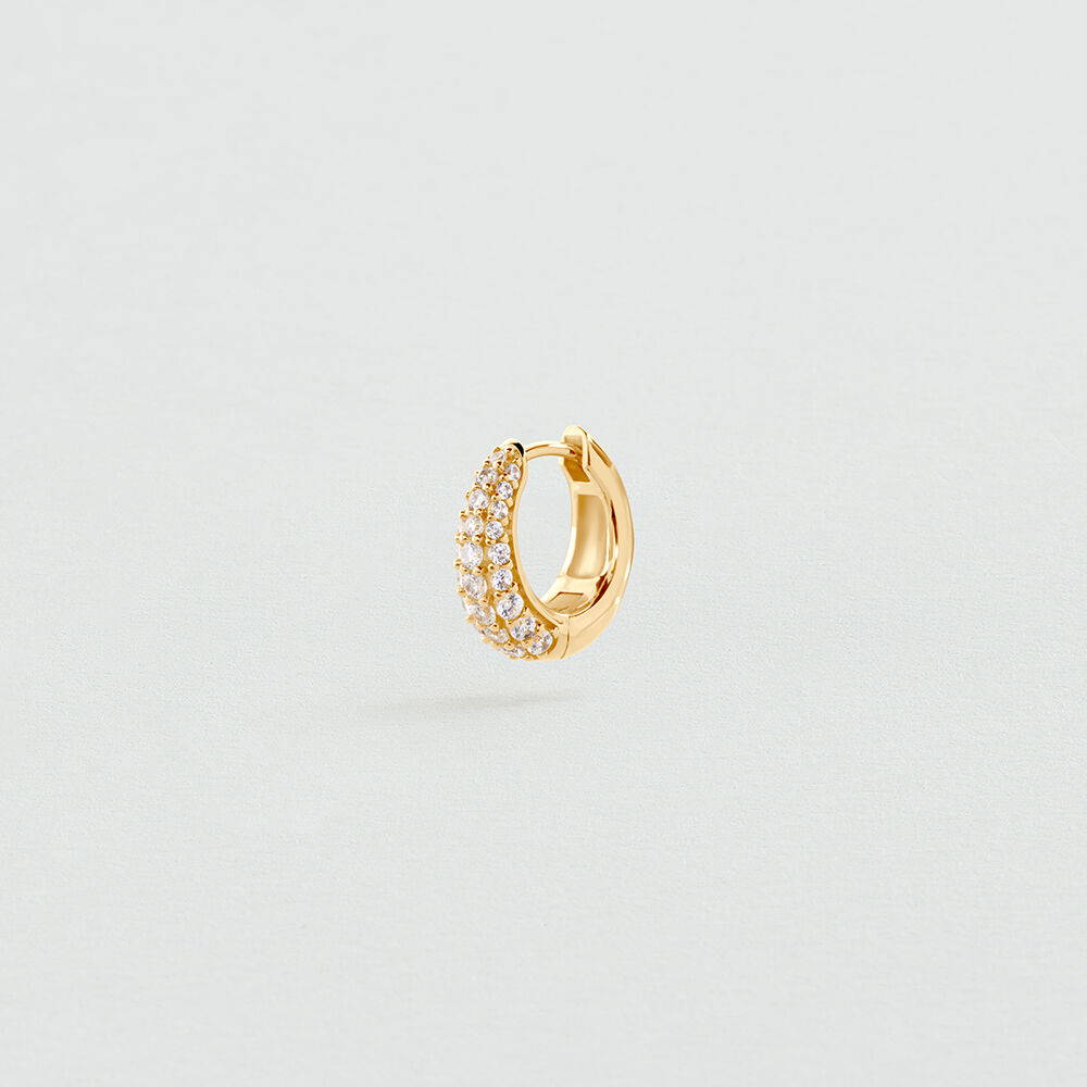 Criolla individual MIX& MATCH - Cristal / Dorado - Pendientes  | Agatha