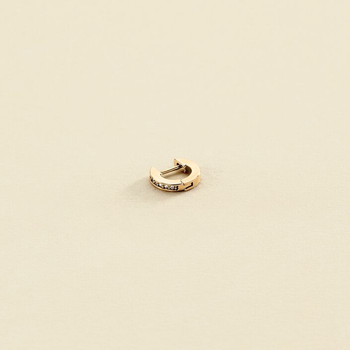 Piercing criolla CRIODIAM - Cristal / Dorado - Piercings  | Agatha