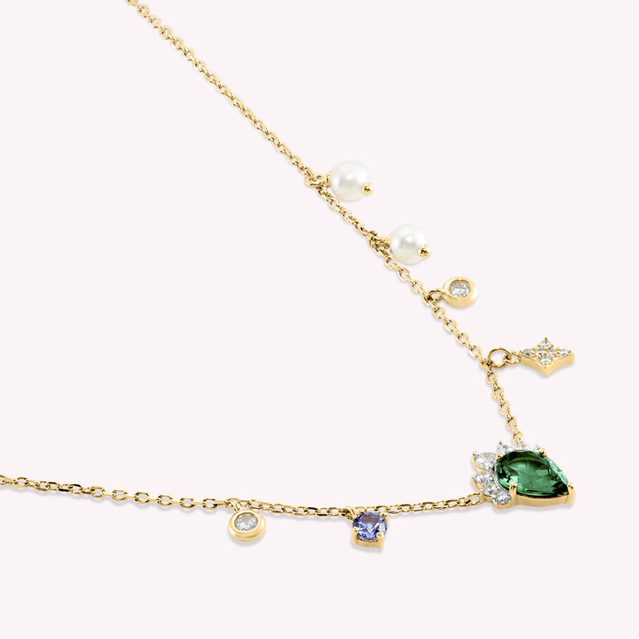 Collar corto ASTRE - Verde / Oro - Collares  | Agatha