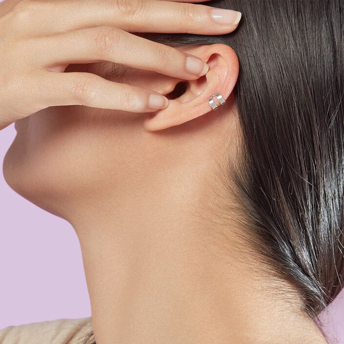 Ear cuff DOBLE ARO - Plata - Piercings  | Agatha
