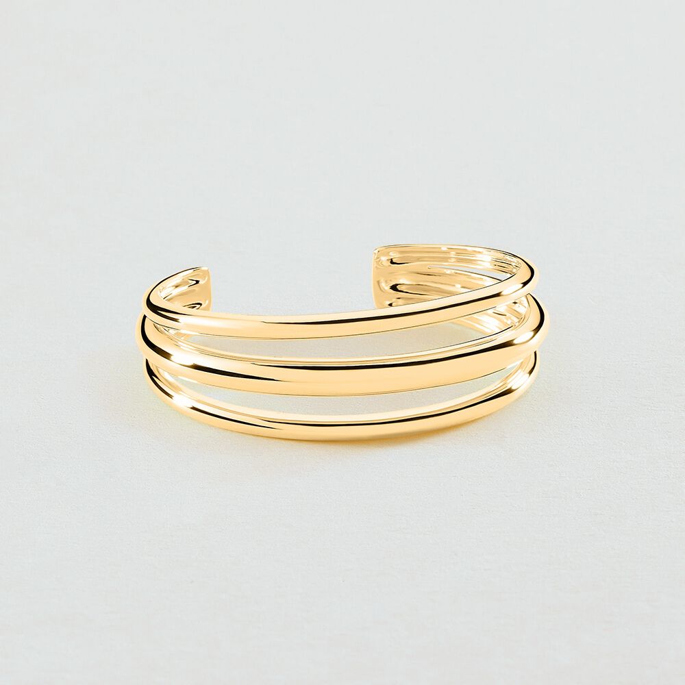 Pulsera esclava TRIJONC - Dorado - Sin piedra  | Agatha