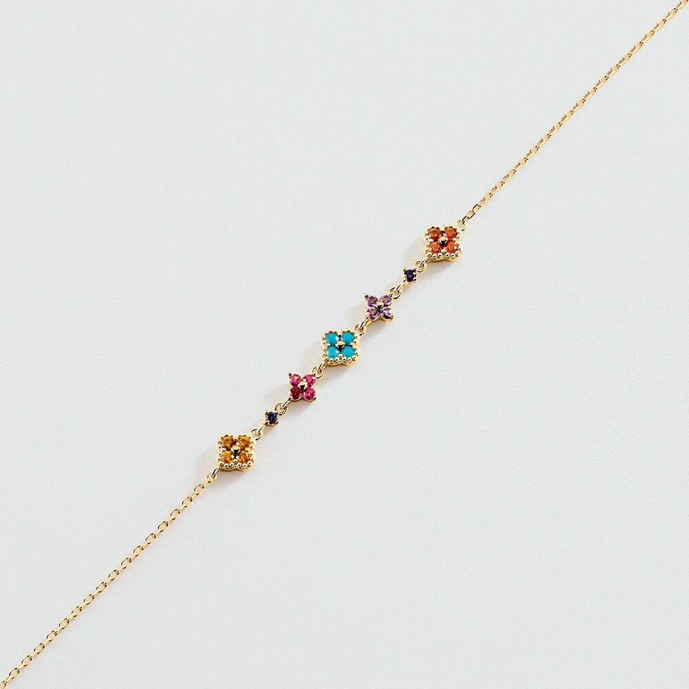 Pulsera de cadena BELOVED - Multicolor / Oro - Pulsera de cadena  | Agatha