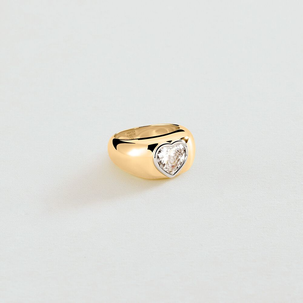 Anillo ancho 1974 - Dorado - Anillos de fantasía  | Agatha
