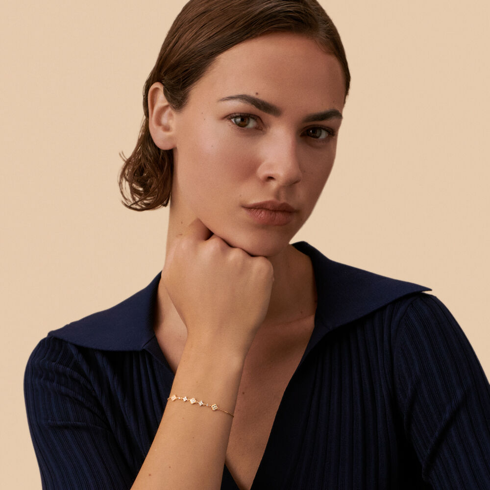 Pulsera de cadena BELOVED - Cristal / Dorado - Pulsera de cadena  | Agatha