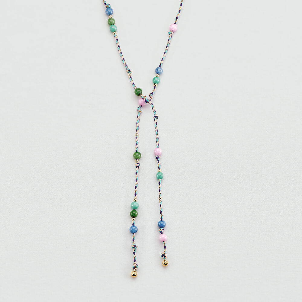 Collar largo TIARE - Azul / Oro - Collar largo  | Agatha