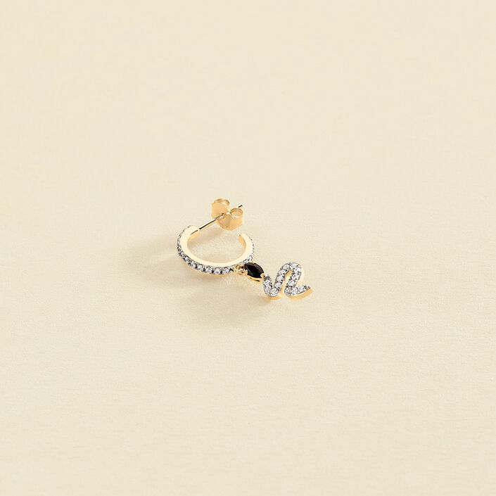 Piercing criolla SNAKY - Oro / Gris - Piercings  | Agatha