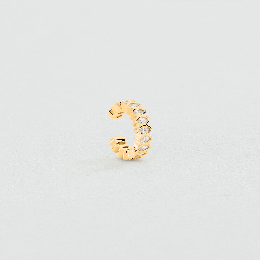 Earcuff LUCKY - Cristal / Dorado - Pendientes  | Agatha