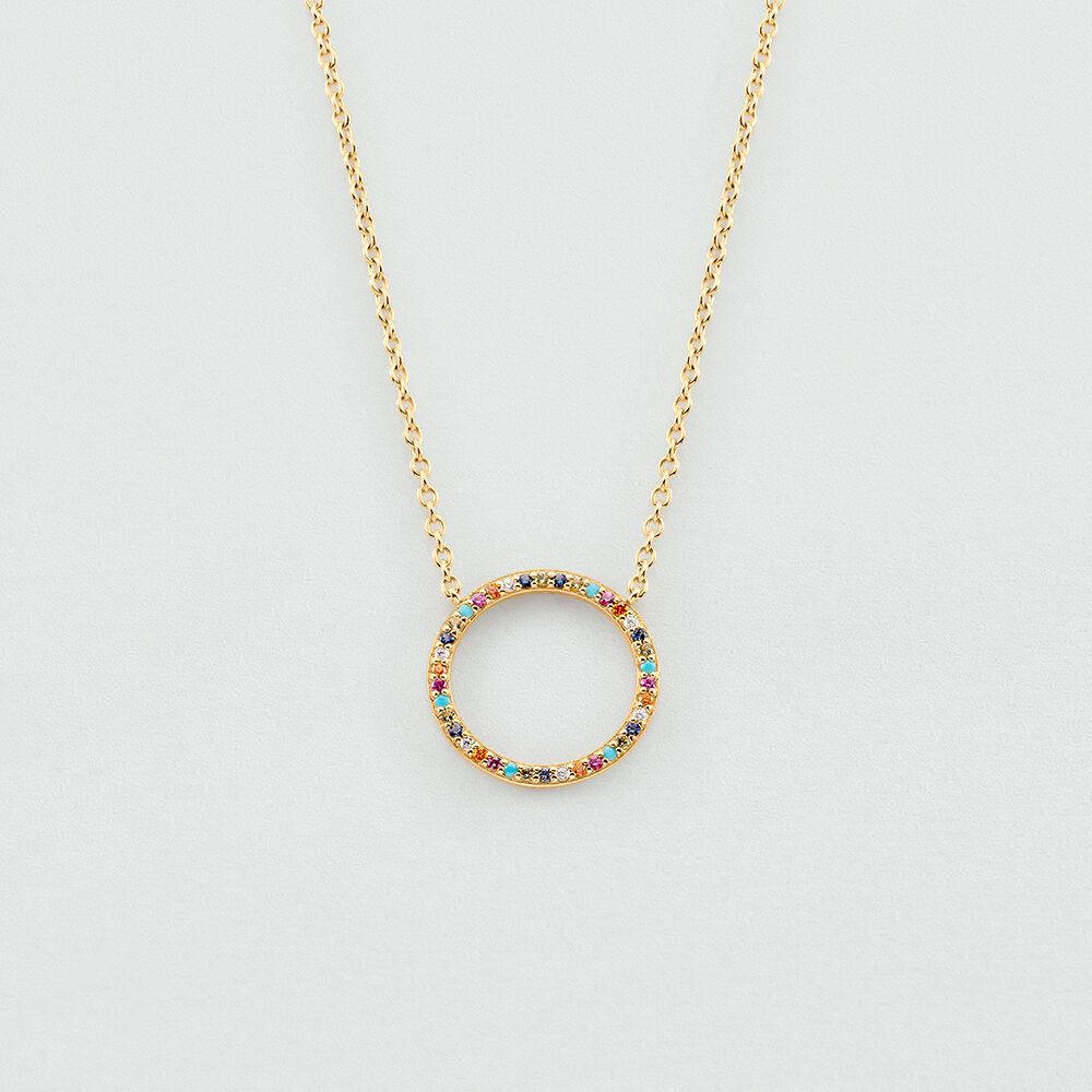 Collar corto RAINBOW - Multicolor / Oro - Collar corto  | Agatha