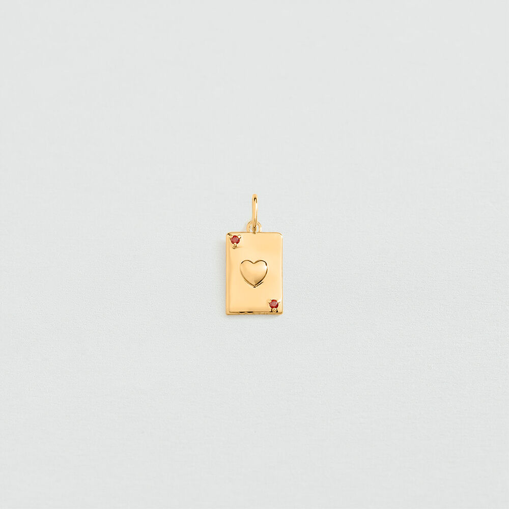Colgante CARTA - Rojo / Oro - Joyas  | Agatha
