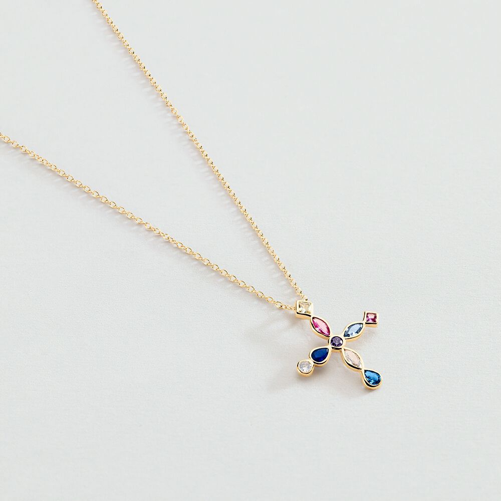 Collar corto LUCES - Multicolor / Oro - Collar corto  | Agatha