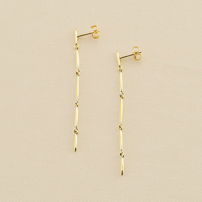 Pendientes largos RADIEUX - Dorado - Pendientes  | Agatha