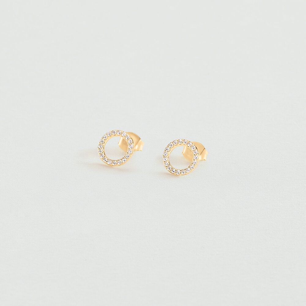 Pendientes cortos RONDOU - Cristal / Dorado - Pendientes cortos  | Agatha