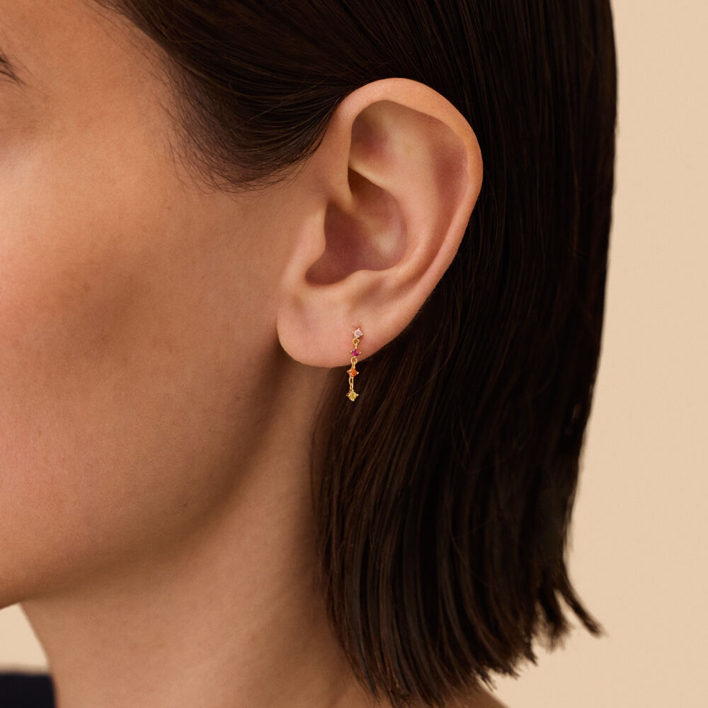 Piercing mini LISE - Rosa / Oro - Piercings  | Agatha