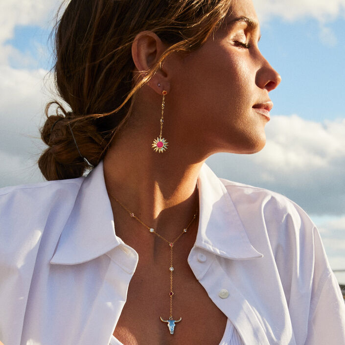 Collar midi RODEO - Multicolor / Oro - Collares  | Agatha