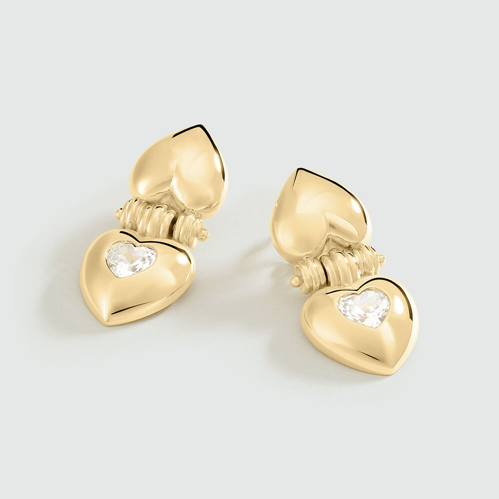 Pendientes largos DESIREE - Cristal / Dorado - Pendientes de fantasía  | Agatha