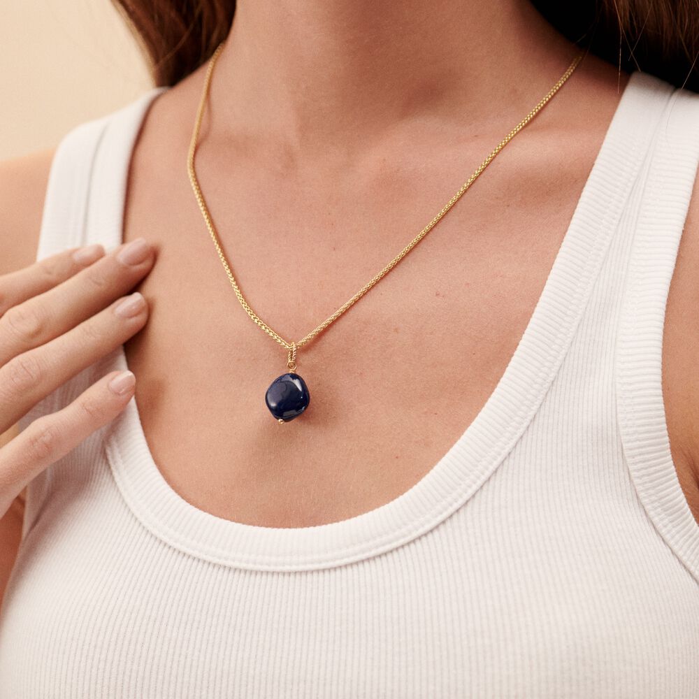 Colgante TORSADES - Azul / Oro - Outlet  | Agatha