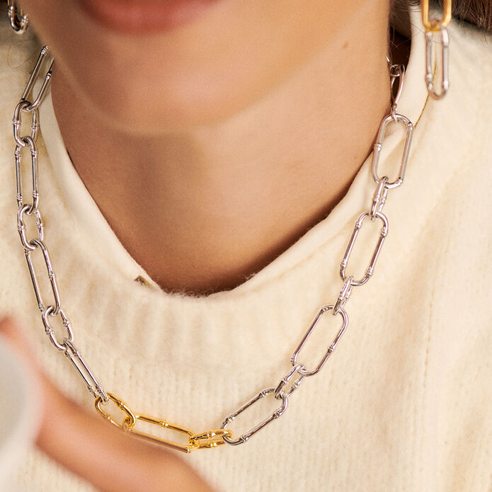 Collar midi BAMBOO - Plata / Oro - Collares  | Agatha
