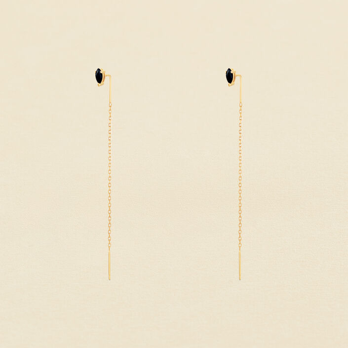Pendientes largos SNAKY - Cristal / Gris - Pendientes  | Agatha