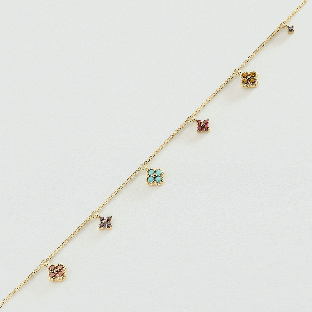 Pulsera de cadena BELOVED - Multicolor / Oro - Pulsera de cadena  | Agatha